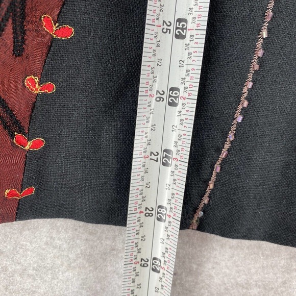 Bala Bala 100% SILK Blazer Jacket Womens 1X Art To Wear Embroidered Floral - Picture 15 of 15